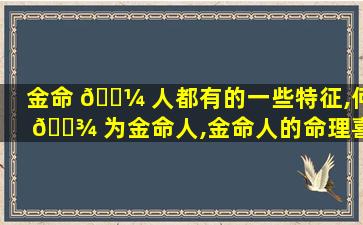 金命 🐼 人都有的一些特征,何 🌾 为金命人,金命人的命理喜忌与性格
